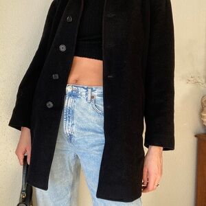 Black Button-Up Trench Coat